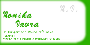 monika vavra business card